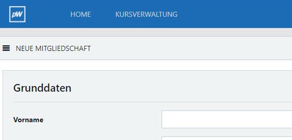 Screenshot TG Buchungsportal